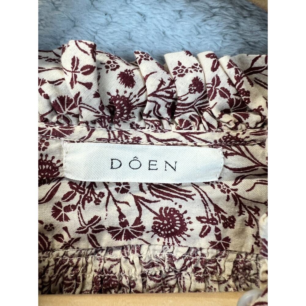 Doen Women Floral Peasant Top Sz Small Summer Boho Cottagecore Prairie Lagenlok - Picture 7 of 16